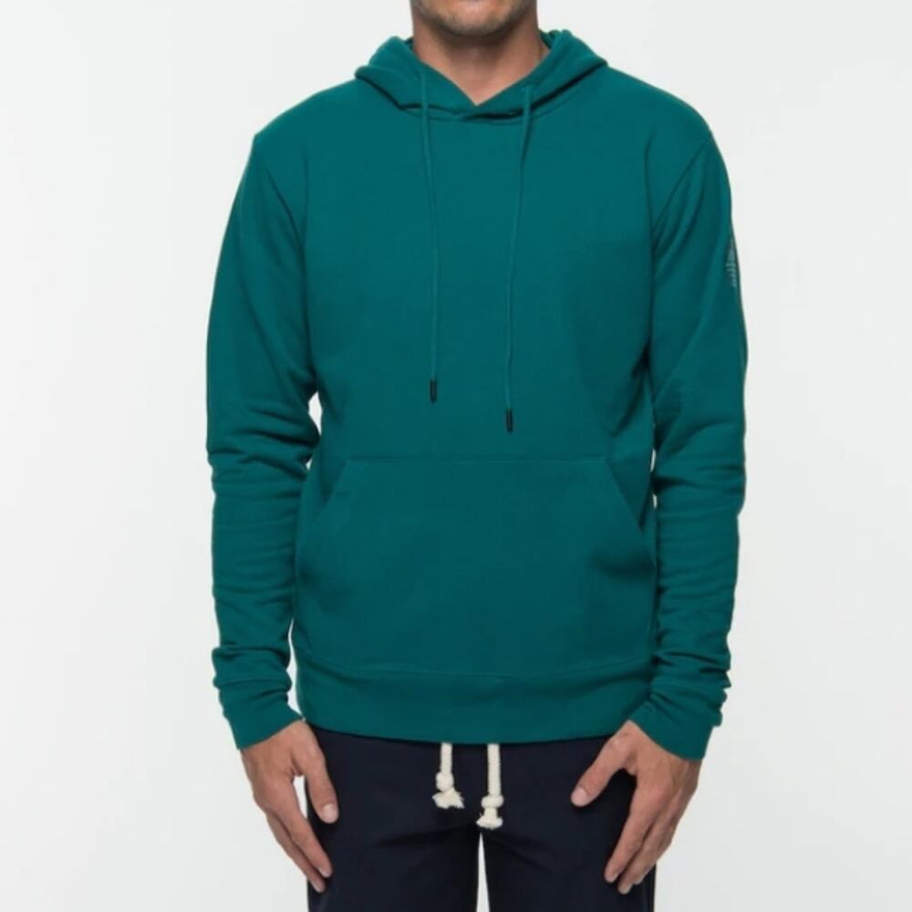 PARALLEL X LEAGUE Emerald Green French Terry Cruz Hoodie Kangaroo Pocket Cozy